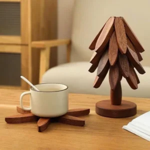 Tấm lót cách nhiệt bằng gỗ nguyên khối để bàn